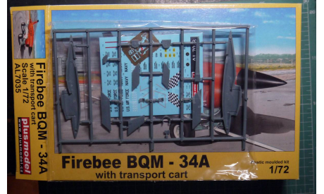 беспилотная мишень Ryan  BQM-34 Firebee +транспортная тележка 1:72 Plus model, сборные модели авиации, scale72