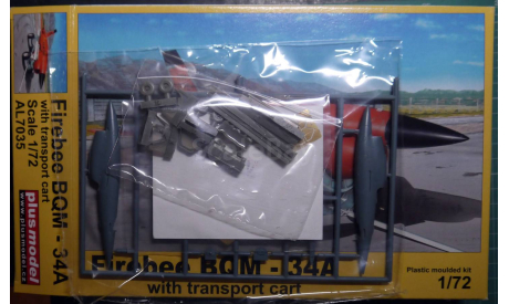 беспилотная мишень Ryan  BQM-34 Firebee +транспортная тележка 1:72 Plus model, сборные модели авиации, scale72