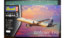 пассажирский самолет Embraer ERJ 190 Lufthanza  1:144 Revell, сборные модели авиации, scale144