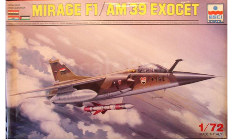 истребитель Mirage F1 с ПКР Exoset 1:72 ESCI, сборные модели авиации, scale72