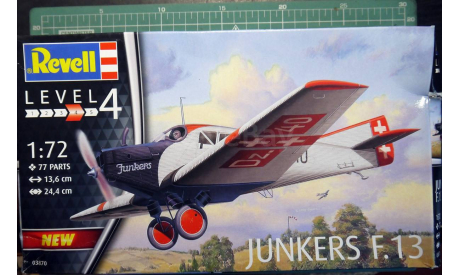 пассажирский самолет Юнкерс F.13 (на колесах или  поплавках) 1:72 Revell (ex-Plasticart), сборные модели авиации, Junkers, scale72