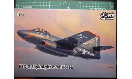 палубный перехватчик F3D-2 Skyknight 1:72 Sword, сборные модели авиации, scale72