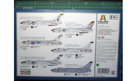 палубный истребитель F-8E Crusader 1:72 Italeri (ex-ESCI), сборные модели авиации, scale72