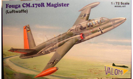 Учебный самолет Fouga Magister СМ170R 1:72 Valom, сборные модели авиации, scale72