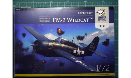 истребитель Grumman Wildcat FM-2 1:72 Arma Hobby expert set, сборные модели авиации, ArmaHobby, scale72