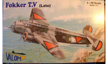 бомбардировщик Fokker T.V (поздний) 1:72 Valom, сборные модели авиации, scale72