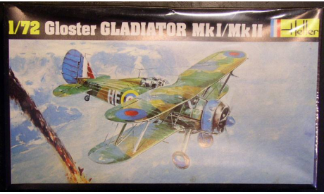 Истребитель Gloster Gladiator  Mk I/MkII  1:72 Heller, сборные модели авиации, scale72