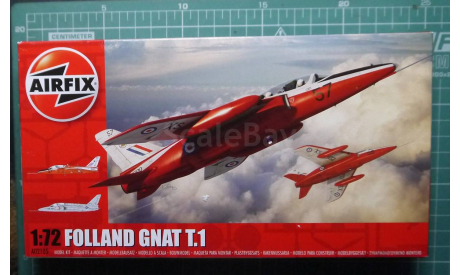 учебный самолет Folland Gnat T.1 1:72 Airfix, сборные модели авиации, 1/72