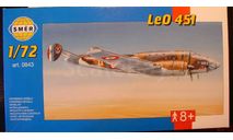 Бомбардировщик LeO-451 1:72 Smer/Heller, сборные модели авиации, scale72