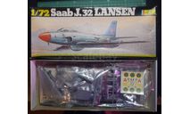 Бомбардировщик SAAB A-S.32 Lansen 1:72 Heller, сборные модели авиации, scale72