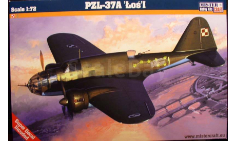 Бомбардировщик PZL-37A Los 1:72  1:72 Mistercraft, сборные модели авиации, scale72