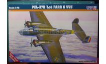 Бомбардировщик PZL-37B Los 1:72  1:72 Mistercraft, сборные модели авиации, scale72