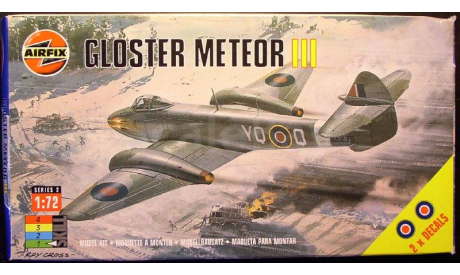 Gloster Meteor III 1:72 Airfix, сборные модели авиации, scale72