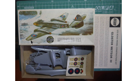 Gloster Meteor III 1:72 Airfix, сборные модели авиации, scale72