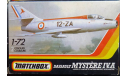 Истребитель Dassault Mystere IVA 1:72 Matchbox, сборные модели авиации, scale72