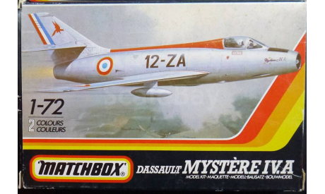 Истребитель Dassault Mystere IVA 1:72 Matchbox, сборные модели авиации, scale72