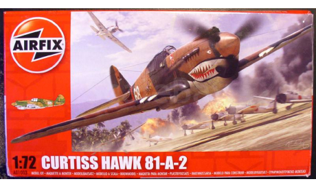 Истребитель Кертисс Hawk 81-A-2 (P-40B Tomahawk)  1:72 AirfixEW), сборные модели авиации, scale72