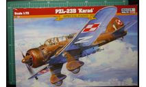 Бомбардировщик PZL P-23 Karas  1:72 Mistercraft/Heller, сборные модели авиации, scale72