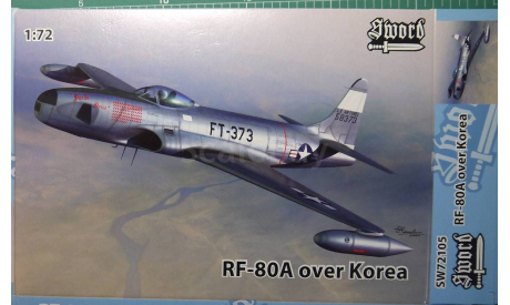 разведывательный самолет RF-80A Shooting Star (Корейская война) 1:72 Sword, сборные модели авиации, scale72