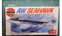 Палубный истребитель AW  Sea Hawk 1:72 Airfix, сборные модели авиации, Bristol, scale72