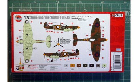 истребитель Supermarine Spitfire MkIa 1:72 Airfix NEW, сборные модели авиации, scale72