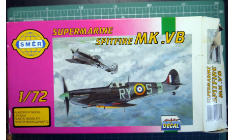 истребитель Supermarine Spitfire  Mk VB 1:72 Smer/Heller, сборные модели авиации, scale72