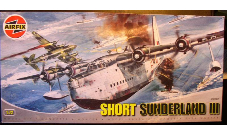 Летающая лодка Short Sunderland MkIII  1:72 Airfix, сборные модели авиации, scale72