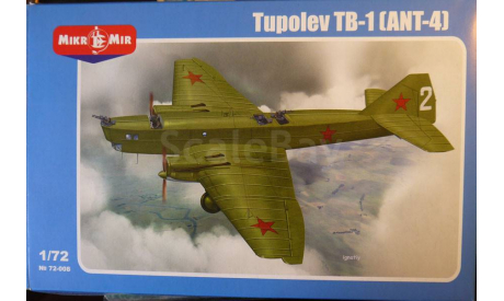 бомбардировщик ТБ-1 (АНТ-4) 1:72 Mikromir, сборные модели авиации, Туполев, Mikro-Mir, scale72
