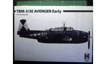 Палубный торпедоносец  Avenger TBM-3/3E 1:72 Hobby2000/Hasegawa, сборные модели авиации, scale72