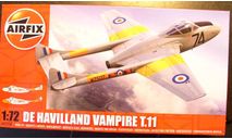 учебный самолет DH Vampire T11  1:72 Airfix NEW !!!, сборные модели авиации, scale72, De Havilland