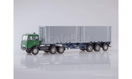 МАЗ-6422 с полуприцепом-контейнеровозом МАЗ-938920, масштабная модель, Автоистория (АИСТ), scale43