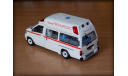 Nissan Elgrand. Ambulance. Скорая помощь, масштабная модель, 1:43, 1/43