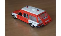 Mercedes-Benz W123 300D (Feuerwehr). скорая медицинская помощь ambulance, масштабная модель, 1:43, 1/43