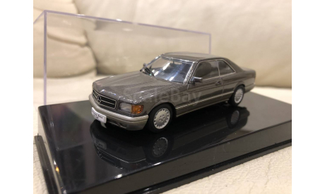 Mercedes-Benz 500SEC w126 coupe 1/43 AutoArt grey 500 sec, масштабная модель, scale43