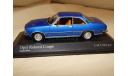 Opel Rekord D Coupe 1975 Saphir Blue 1/43 Minichamps 400044020, масштабная модель, 1:43