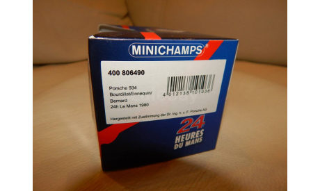 коробка на бокс MINICHAMPS PORSCHE  934   400806490, боксы, коробки, стеллажи для моделей