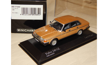 VOLVO 240 GL (1986), gold metallic Minichamps 400171400, масштабная модель, scale43