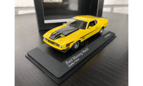 FORD MUSTANG MACH 1 yellow 1:43 Minichamps, редкая масштабная модель, scale43