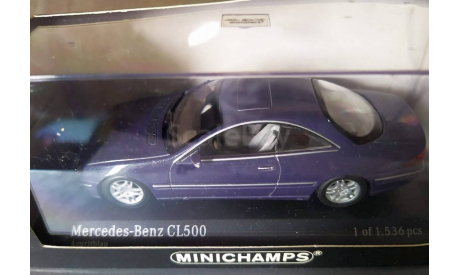 Mercedes-Benz CL500 Coupe 1999, редкая масштабная модель, Minichamps, scale43