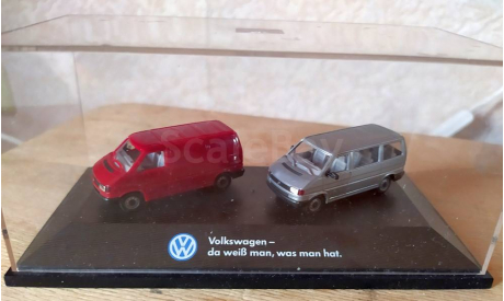 VW Caravelle + VW Transporter, редкая масштабная модель, Volkswagen, Praliné, scale87