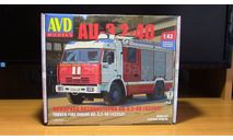 Пожарная автоцистерна АЦ-3,2-40 AVD, сборная модель автомобиля, scale0