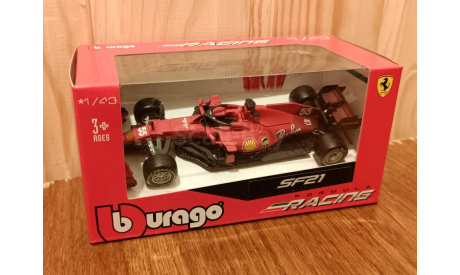 Ferrari SF21 «Scuderia Ferrari» #55 Carlos Sainz – Jr (Formula 1), масштабная модель, BBurago, scale43