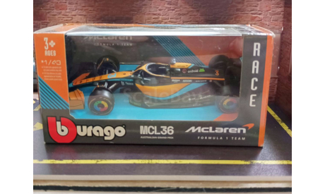 McLaren – Mercedes MCL 36 #3 Daniel Ricciardo 2022 (Formula 1 F1), масштабная модель, scale43, BBurago