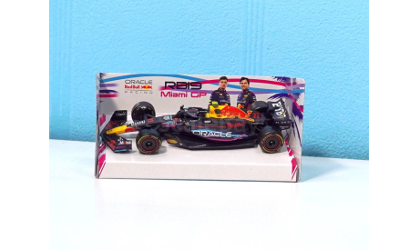 Red Bull Racing RB19 #11 Grand Prix Miami 2023 Sergio Perez, масштабная модель, BBurago, Red Bull F1, scale43