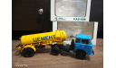 КАЗ-608 седельный тягач, синий + полуприцеп-цементовоз ТЦ-4, сцепка 1:43, масштабная модель, Автоистория (АИСТ), 1/43
