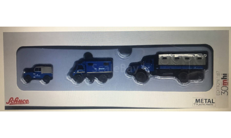 1:87 3er-Set THW, Land Rover, Unimog 404, MB LG 315, масштабная модель, Schuco, scale87