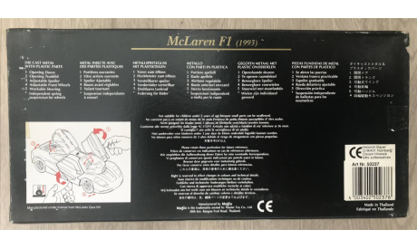 1 18 Mclaren F1 1993 г., Maisto, масштабная модель, scale18