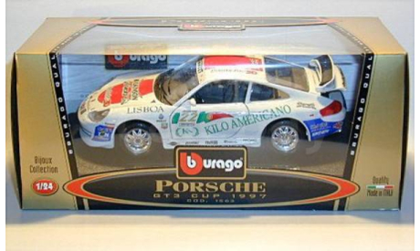 1:24 Porsche GT 3 Cup 1997 No.22 Wilkinson Sword, масштабная модель, burago, scale24