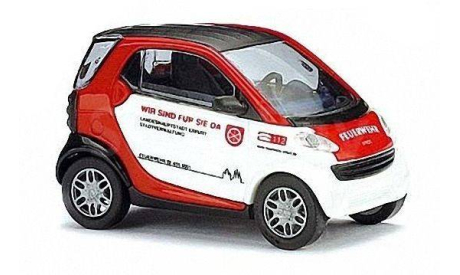 1:87 Smart Fortwo 2012 ’Fußball-Fan’, масштабная модель, Busch, scale87