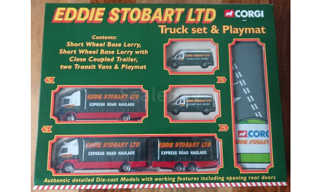 1:64 Eddie Stobart Ltd 4 Truck Set & Playmat, масштабная модель, corgi, scale64